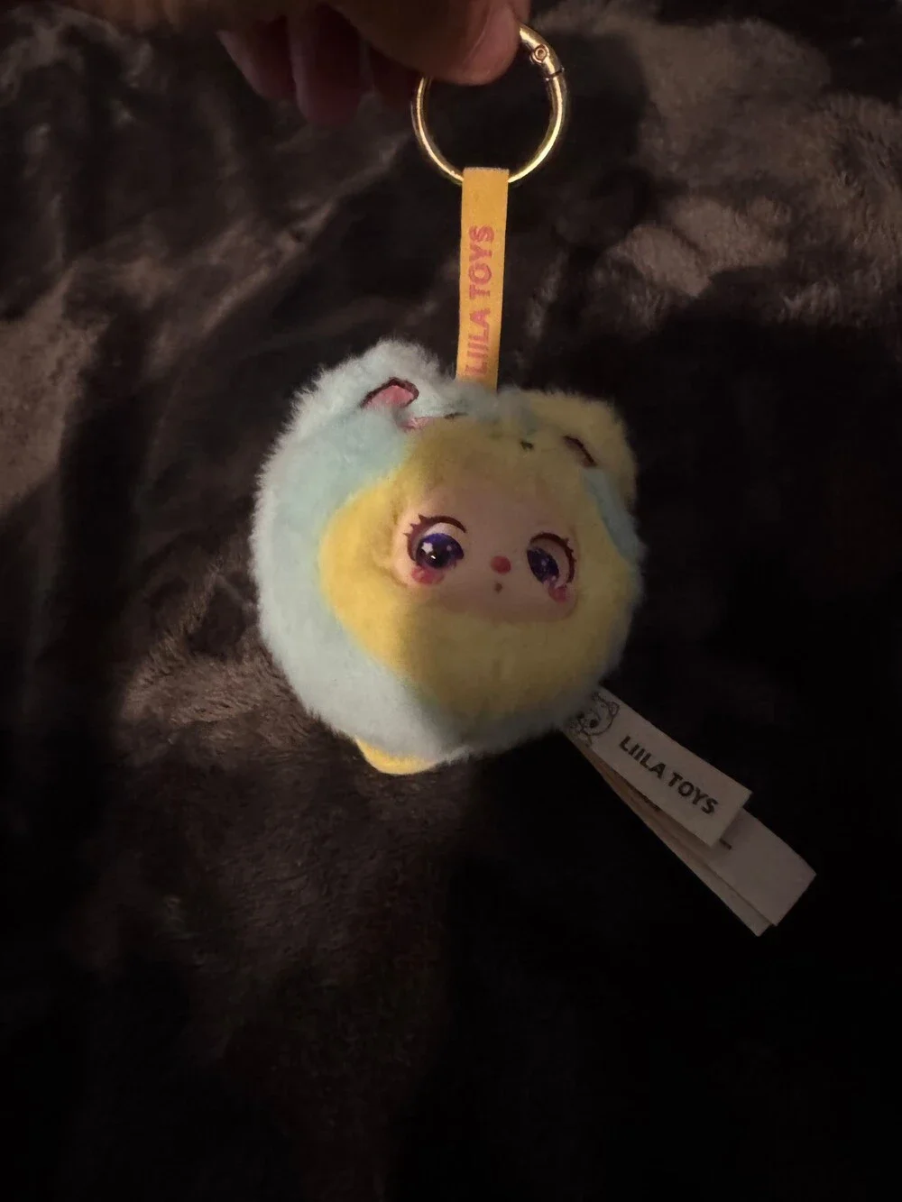 LILA TOYS Plush Keychain Blue Yellow Soft Plush Character Toy
